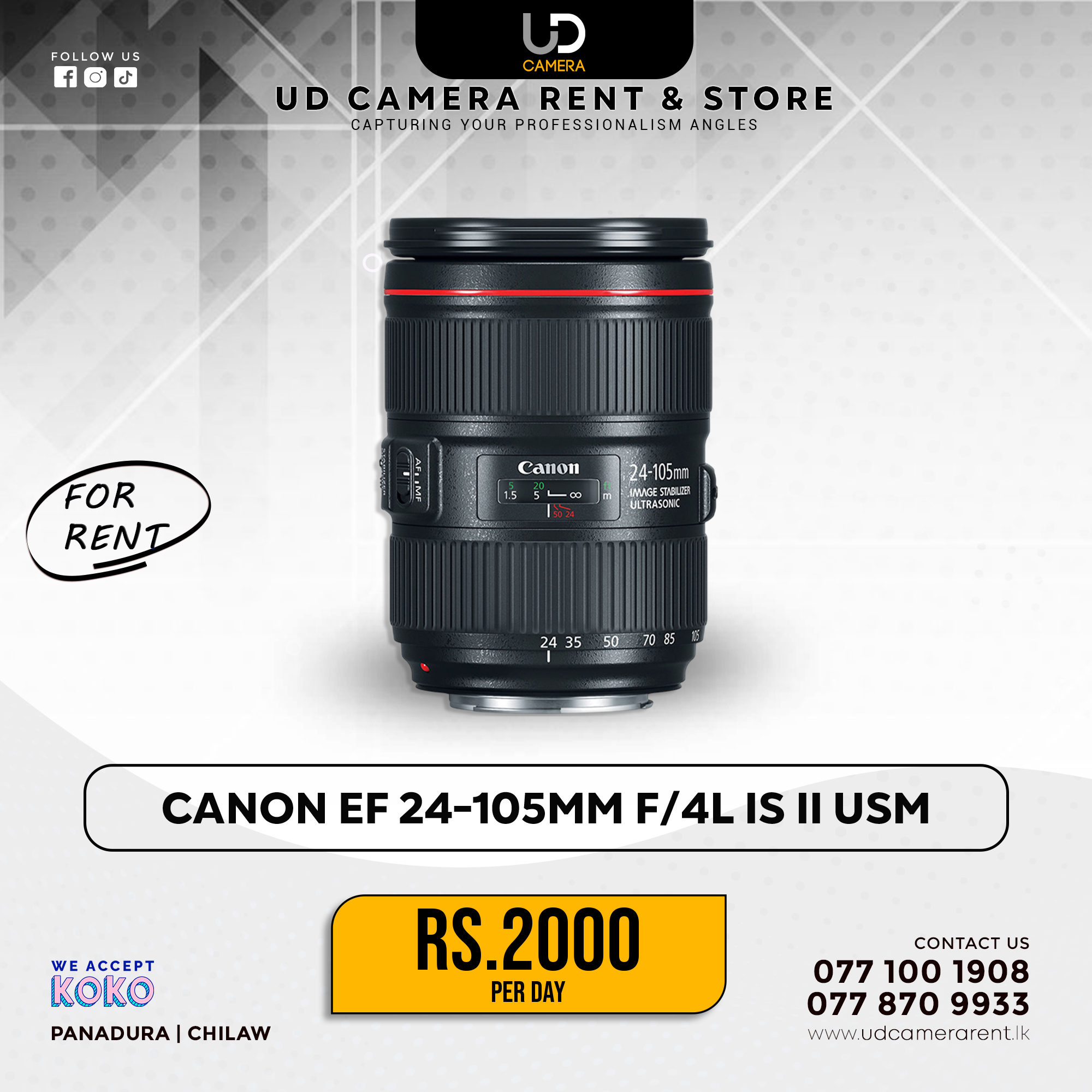 Canon 24-105mm IS II F/4.0