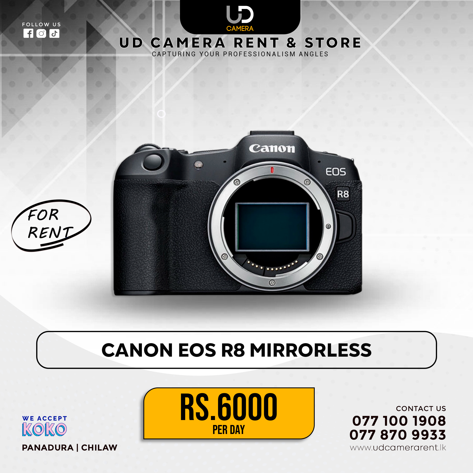 Canon EOS R8 Mirrorless