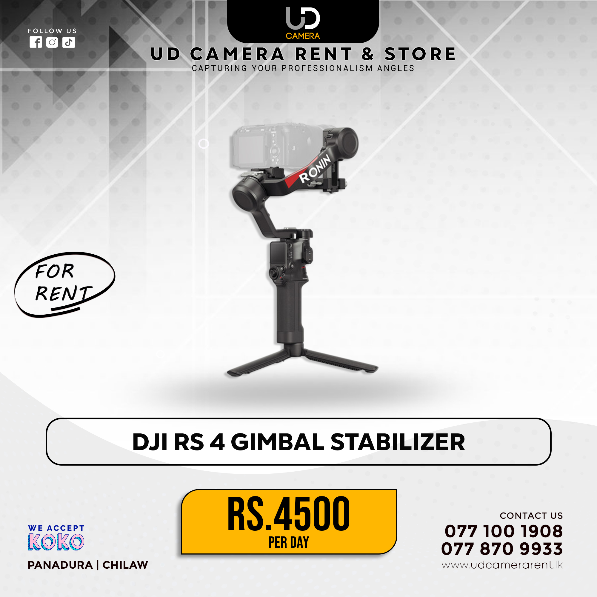 DJI RS 4 Gimbal Stabilizer